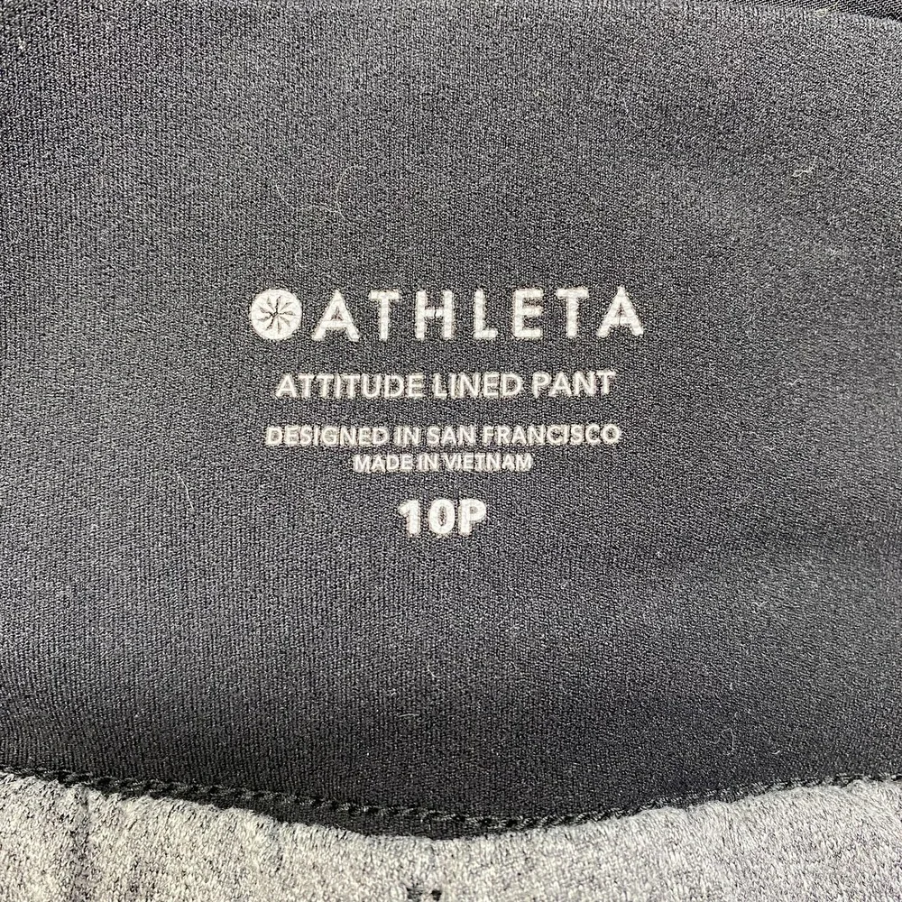 Athleta Attitude Lined Pants Womens 10P Black Ruched Jogger Activewear Pull On - Picture 5 of 13